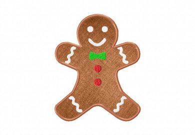 Gingerbread Face Embroidery Design Gingerbread Face Embroidery Design