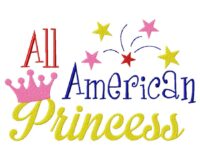 All American Princess Stitched 6X10 Hoop