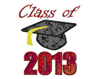Class 2013 Applique 6X10 Hoop