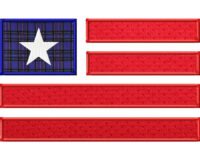 Easy Flag Applique 6X10 Hoop