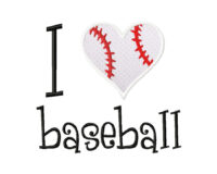I Heart Baseball 6X10 Hoop