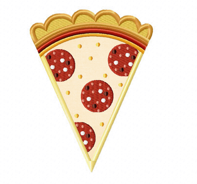 Applique Embroidery Pizza Design Applique Embroidery Pizza Design
