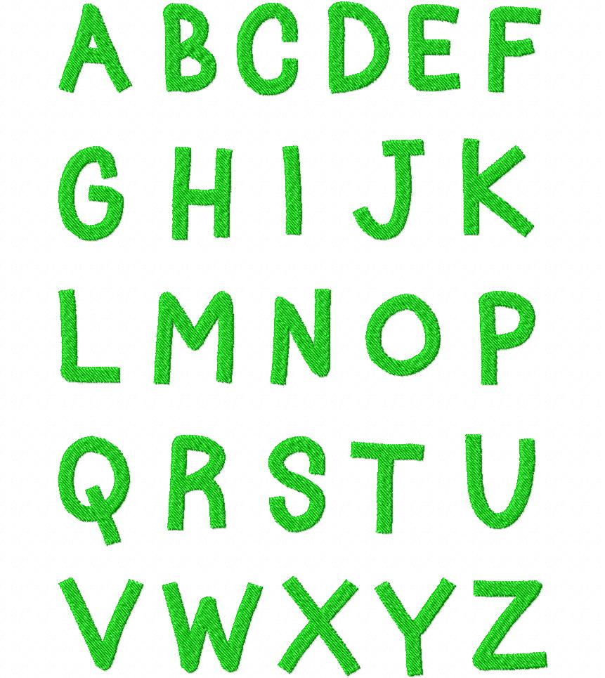 Crayon Kids Machine Embroidery Font Set