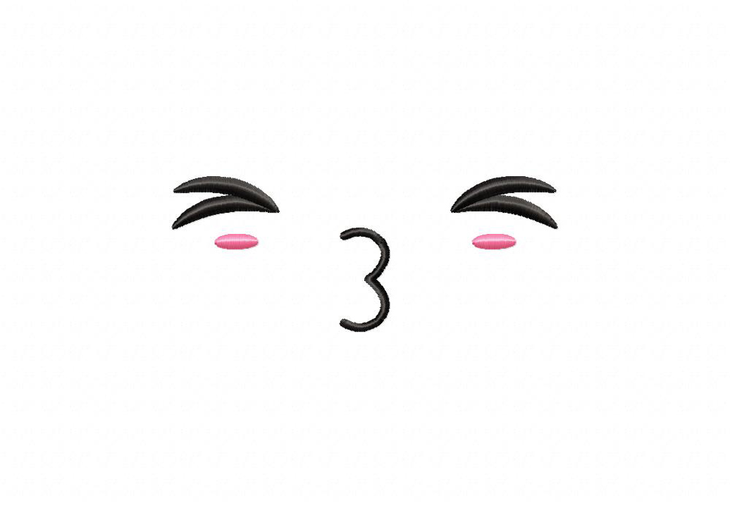 Cute Animated Cat Face Cute Animated Cat Face