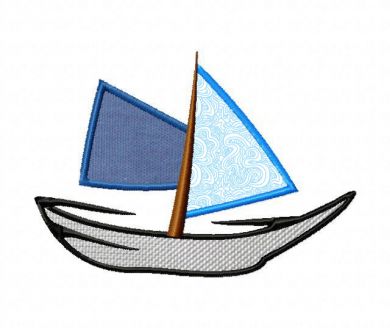 Sailboat Machine Applique Design