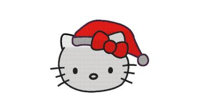 hello kitty christmas santa hat machine embroidery hello kitty christmas santa hat machine embroidery